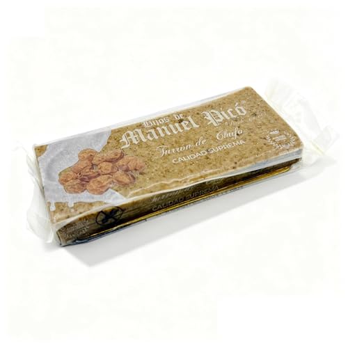 Hijos de Manuel Picó - Turrón de Chufa Artesano 300 g - Producto Exclusivo - Ingredientes Españoles - Dulce Tradicional Valenciano de Chufa - Hecho en Jijona - Producto Gourmet