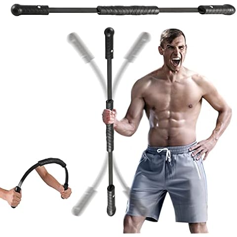 DRZHEAM Elastic Fitness Bar Fitness Body Bars Muscle Strength Training Fitness Equipment Arm Bar Suitable for your Workout at Home (black) Cover