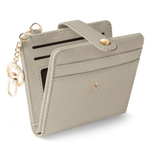 Image of Jogjam Grey Small Women Wallet, Rfid Slim Thin Compact Credit Card Holder | PU Leather Bifold Cash Zipper Coin Pocket ID Window, for Female Ladies Teen Girls Girly Gifts