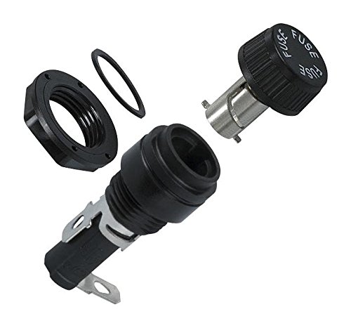 EATON BUSSMANN SERIES BK/HTB-48M-R Fuseholder, Panel Mount, 250V, 20A, 5 x 20mm, Quick Connect, Fingergrip Cap