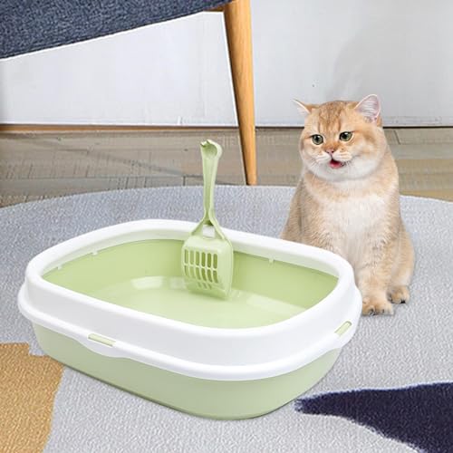 Bandeja sanitaria para gato con lados altos, verde miniatura 3