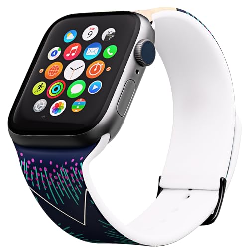 Disney Tim Burton’s The Nightmare Before Christmas Wristband For Apple Watch Band Series 9/8/7/6/5/4/3/2/1/SE 38MM, 40MM, 41MM | Jack Skellington Gifts for Women and Men (Jack And Sally)
