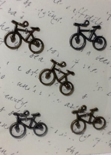 A Place In Time ~ Jewelry Making & Design ~ Metal Beads or Charms ~ 5 Piece ~ Bicycles