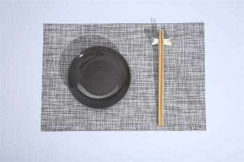 Sets de table rectangulaires gris clair design épuré 45 x 30 cm | Lot de 10