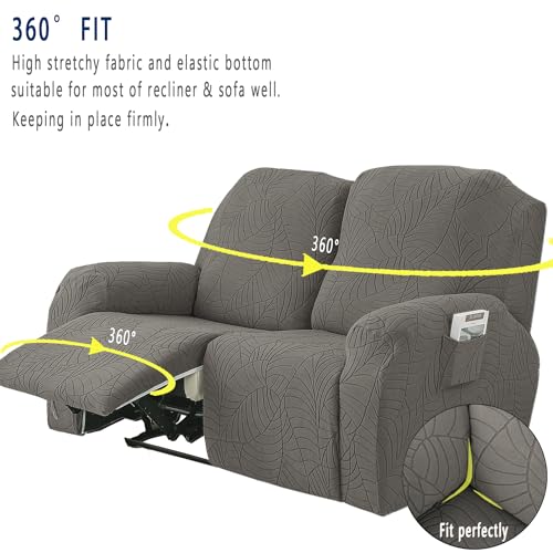 Funda sofá reclinable elástica de Jacquard para revivir sillones usados 4