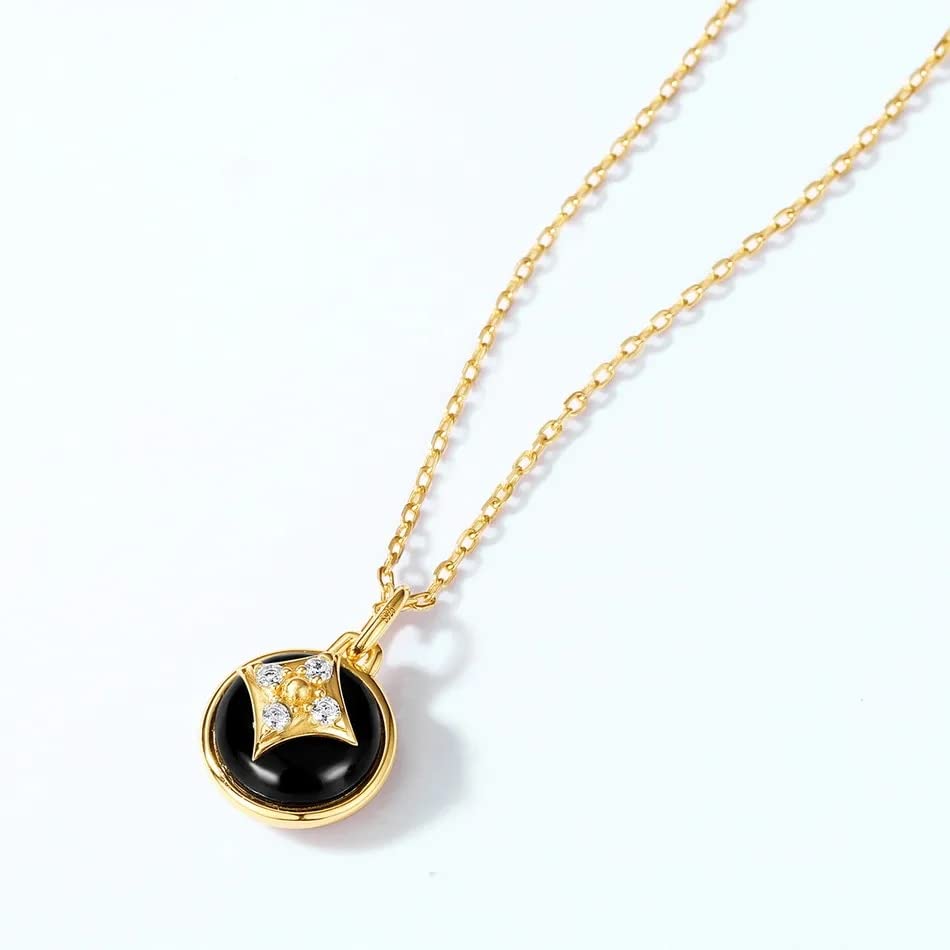 Collier agate noire 9 mm pour sublimer vos tenues de bureau chic