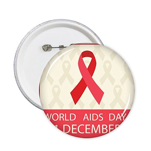 Badge Ruban Rouge SIDA : lot de 5 grandes broches pour briser le silence du VIH