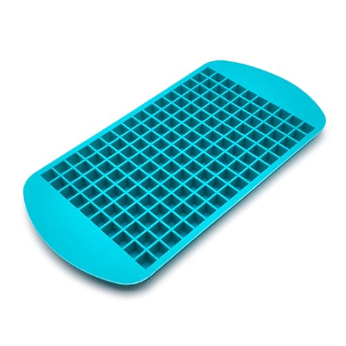 Stampo in Silicone 160 Mini Cubetti Ghiaccio 1 cm - Flessibile, Lavabile, Sicuro - Adatto per Caramelle, Gelatine, Praline di Cioccolato, Cucina, Bar, Feste (AZZURRO)