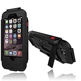 iPhone5/5s/se 自転車 バイク ホルダー Dee Plus(ディプラス） マウント ケース 防水 防塵 耐衝撃 カバー シールド タッチ/調節可能 360度回転式 ガラスフィルム付き （日本語の取扱説明書のPDFファイルをメールで送信）