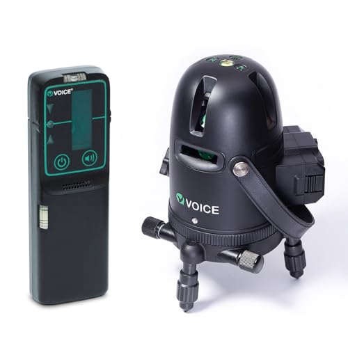 VOICE レーザー墨出し器 3ライン グリーンレーザー Model-G3 受光器セット レーザー 大矩ライン照射モデル アプリからの遠隔操作 タッチスイッチ