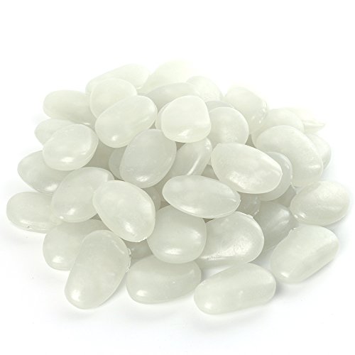 Image of Shiny Stone Glow in the Dark Pebbles, Blue Green, 3-4cm | 400g /14.1oz