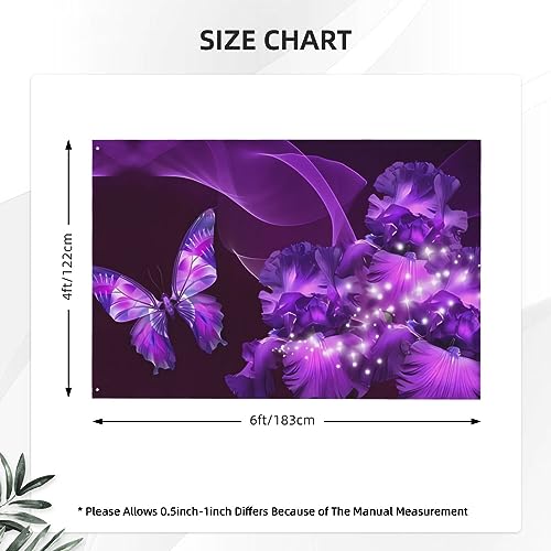 Bannière double face violette 1,2x1,8 m avec impression haute visibilité - 2
