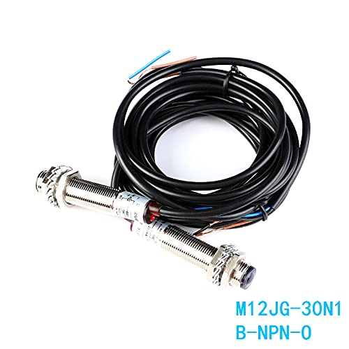 1 Pair M12 Laser Photoelectric Switch NPN M12JG-30N1 Laser Sensor Switch Waterproof DC 20 Meters Distance Normally Open B-NPN-O