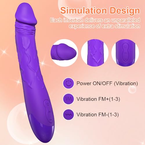 Image of G Spot Dildo Vibrator-Waterproof Adult Female Sex Toys with 10 Powerful Vibrations, Realistic Silicone Dildos Clitoris Stimulator for Woman Sexual Pleasure