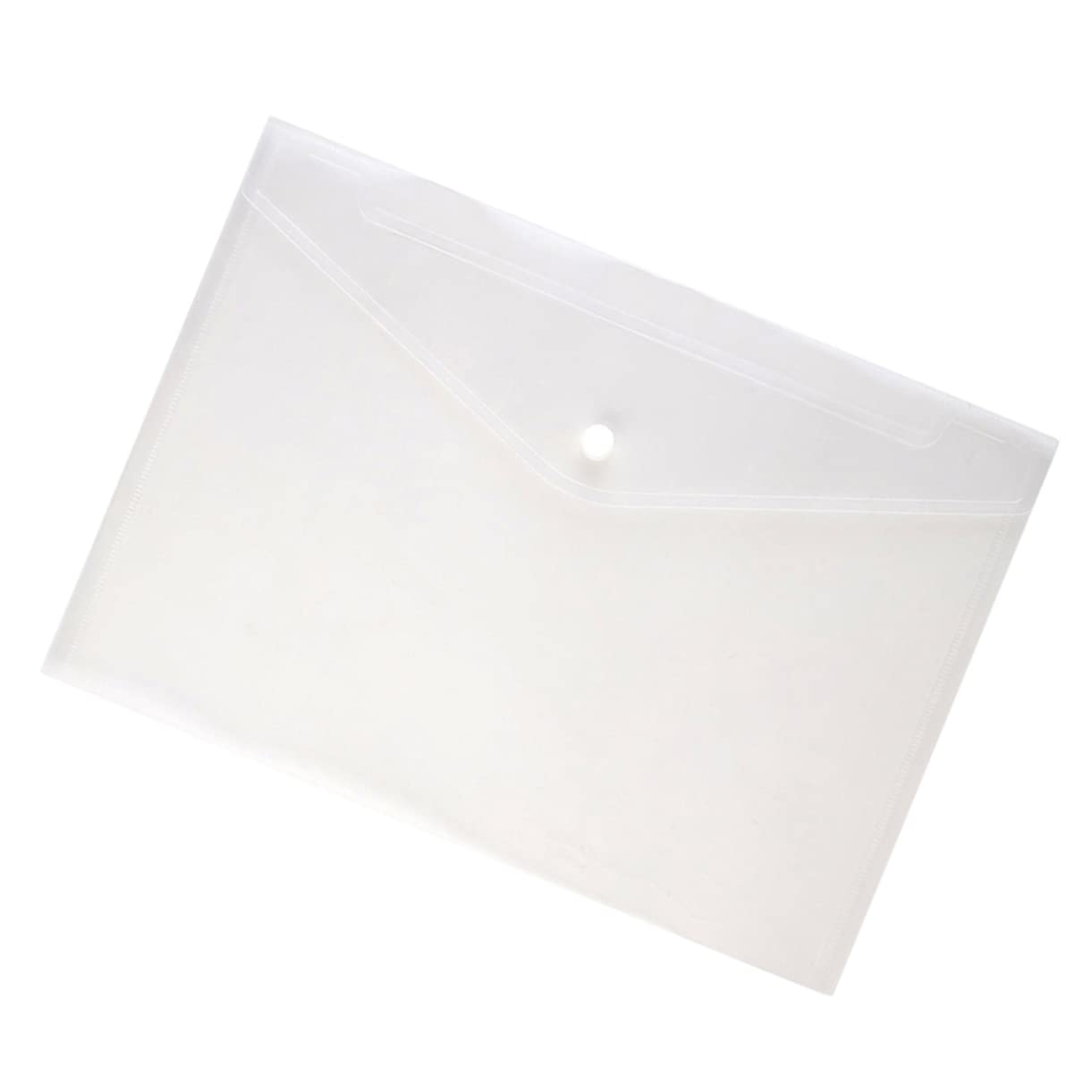 NUOBESTY 30 Stück Weiße A4 Dokumentenmappe aus Reißfestem Pp mit Druckknopf Transparente Aktenhülle für Büro und Schreibtisch Organizer
