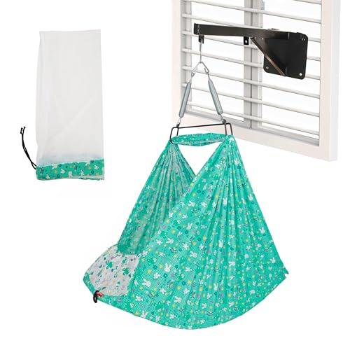 Image of Axmon Kids Cradle Jhula | Heavy Duty Iron Frame Baby Cradle | Weight Capacity Up to 20 kg | Pure Cotton with 1 Inch Support Sheet, Pillow, Safety Belt & Mosquito Net | Green