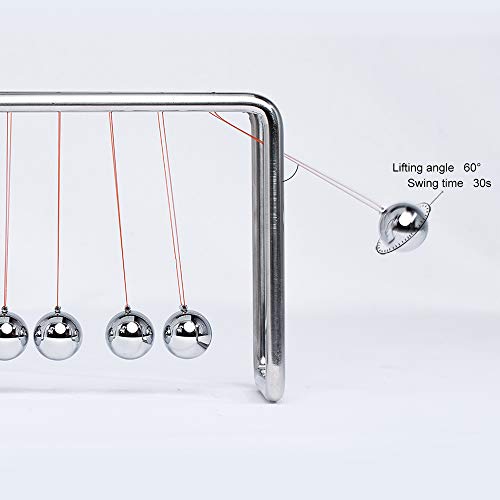 Image of CERROPI Newtons Cradle Pendulum with 7 Balls, Classic Swing Newton Balance Ball, 30+ Sec Swingtime, Science Physics Gadget, Desk Toys & Office Gadgets for Desk Decorations
