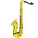 Produktbild Amakando Deko Saxofon Blues Musikinstrument Gold Jazz Blasinstrument aufblasbar Aufblasbares Saxophon Karnevalskostüme Zubehör Mottoparty Partydeko Luft Musik Instrument