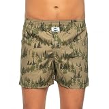 D.E.A.L International Boxershorts Khaki mit Waldmotiv Größe L