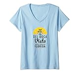 Womens Del Boca Vista Shirt Funny Florida Retirement Gift V-Neck T-Shirt