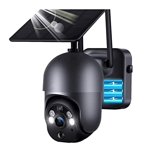 Kits de vigilancia DVR, Cámara IP solar 4G 4MP HD Batería incorporada Vigilancia CCTV de larga espera Cámara inalámbrica Reflector for exteriores Detección de movimiento 2K ,CCTV al aire libre(4G Came