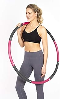 HEALTHYMODELLIFE Exercise Fitness Hoop for Adults - Easy to Spin, Premium Quality and Soft Padding Weighted Hoop - 2lbs
