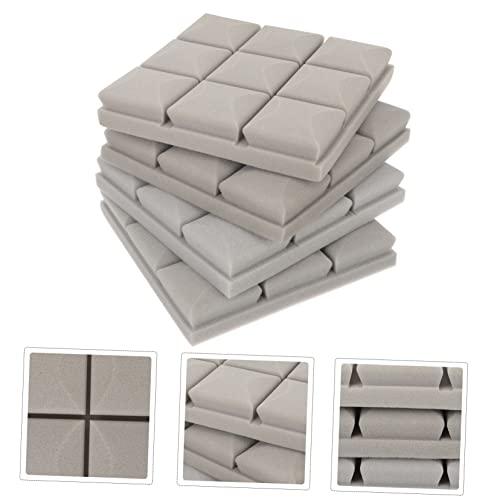 Toyvian 4pcs paneles de espuma absorbente de sonido de alta densidad para insonorización - espuma aislante ignífuga para estudios de grabación, oficinas y salas de cine en casa miniatura 2