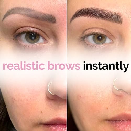 Brows by Bossy Studio & Co Temporary Eyebrow Tattoos Waterproof Eyebrow Stickers, False Tattoos Hair Like Peel Off Instant Transfer Brow arched ash brown