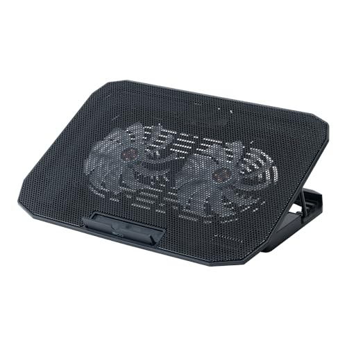 Base para laptop con 2 ventiladores y ajuste de ángulo miniatura 1