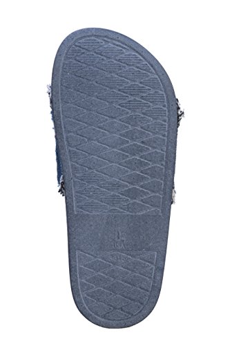 Girl's Sandals Open Toe Slide Denim Slipper Danim/Plaid4