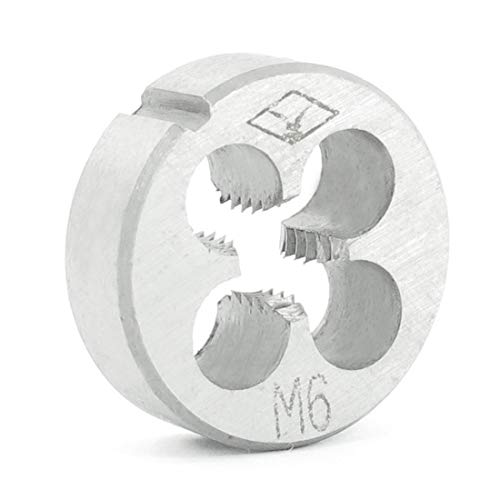 Aexit Steel 20mm Tool holder Outside Diameter Metric M6 Screw Thread Round Die Tool Model:36as223qo235