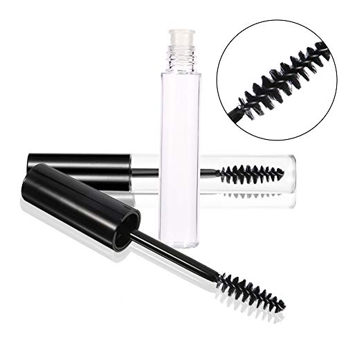 QINREN Refillable Empty Mascara Tube, 5 Pcs Clear Empty Bottle Tube Container with Inner Plug And Mascara Brushes Avoid Leaking for DIY Eyelash Growth Treatment Chap Stick Storage Reusable - Image 4