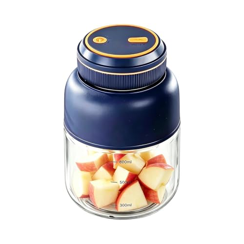 Mezclador Portátil Personal,Mezclador De Frutas Recargable USB 800ml,Taza Eléctrica De Jugo Portátil - Para Hombres Adolescentes Adultos Cocina Hotel Escuela Viajes De Negocios Gimnasio Viajes