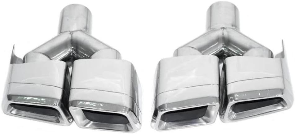 Spare Parts Suitable For Benz C-class E-class S-class CLS W204 W212 W221 W218 Square Mouth Tailpipe Exhaust Pipe Four-outlet Muffler(Lavender)