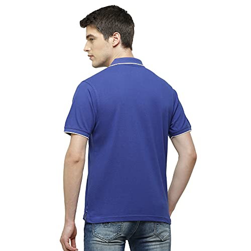 Classic Polo Men's Regular Fit Polo Collar Half Sleeve Solid Cotton Blend