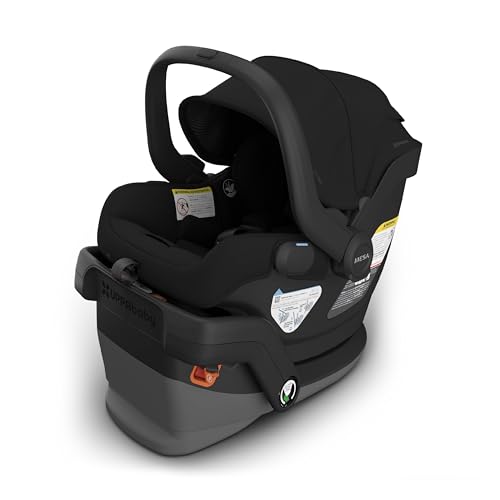 Image of UPPAbaby Mesa V3 Infant Car Seat - Easy Installation + SmartSecure Technology - Attaches to Stroller | Base + Infant Insert Included - James (Black)