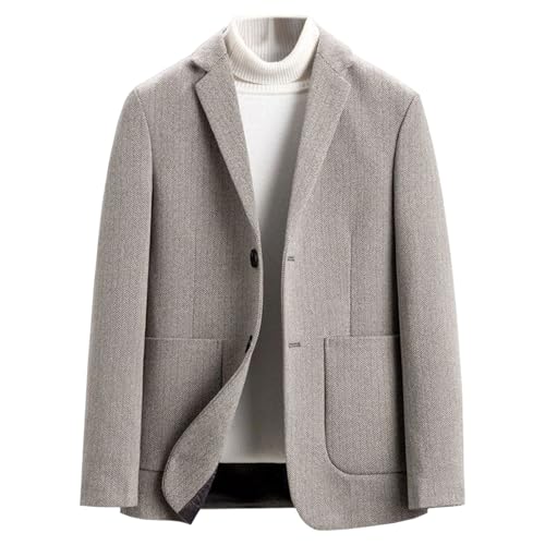 Tweedkavaj Herr Herr Casualkavaj Slim Fit Sportjacka Lätt Kavaj med Två Knappar Höst Arbete Kontorskavajer
