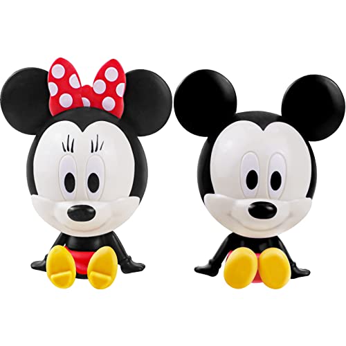 Psmile 2Pcs Cute Version Pvc Mickey& Minnie Mouse Figure Q Decoration Figure #TOP1