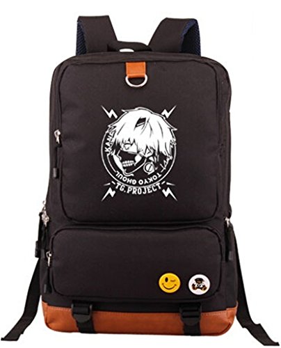 Siawasey: Mochila para cosplay  diseño de anime japonés negro Tokyo Ghoul