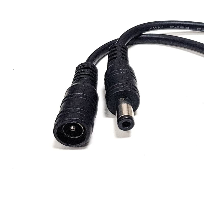 SHOKITECH 5mm DC Jack Male-Female Pair Connector with Wire