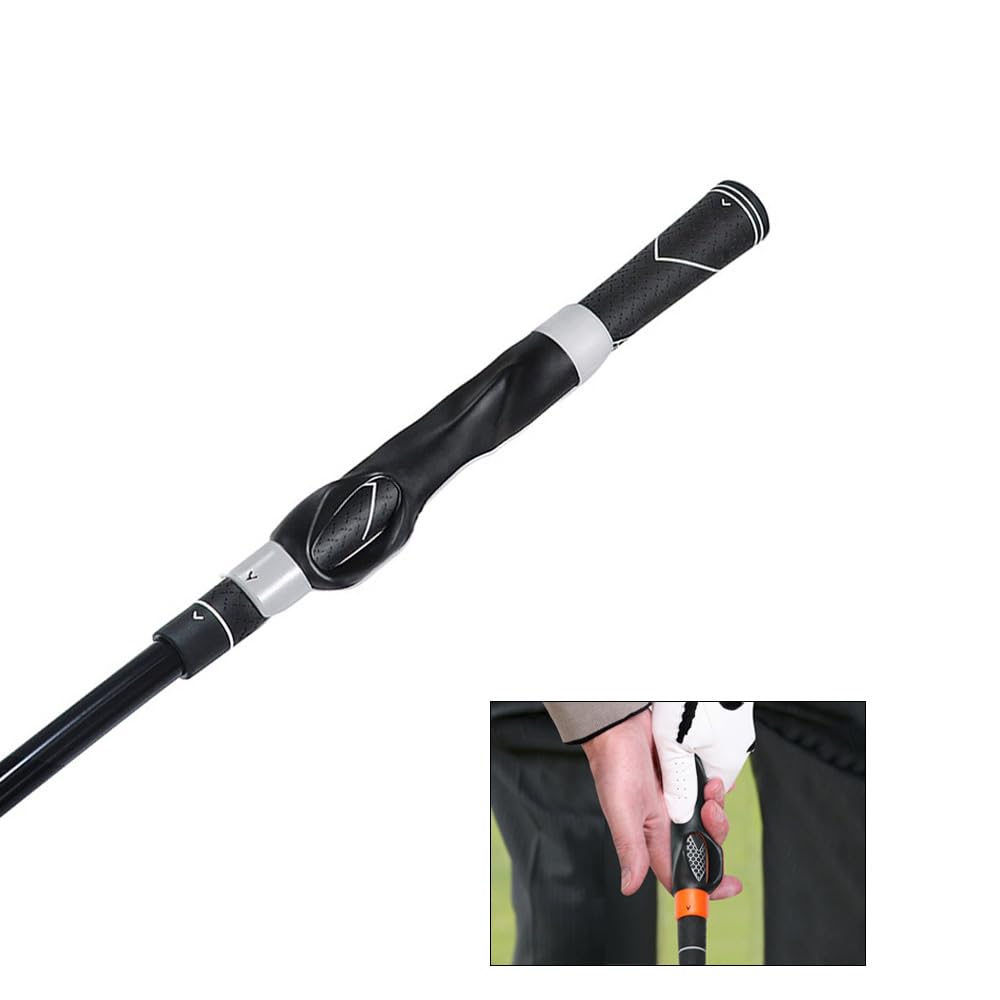 axGear Golf Club Grip Trainer for Correct Hand Position & Grasp for Right Hand Golfer, Black