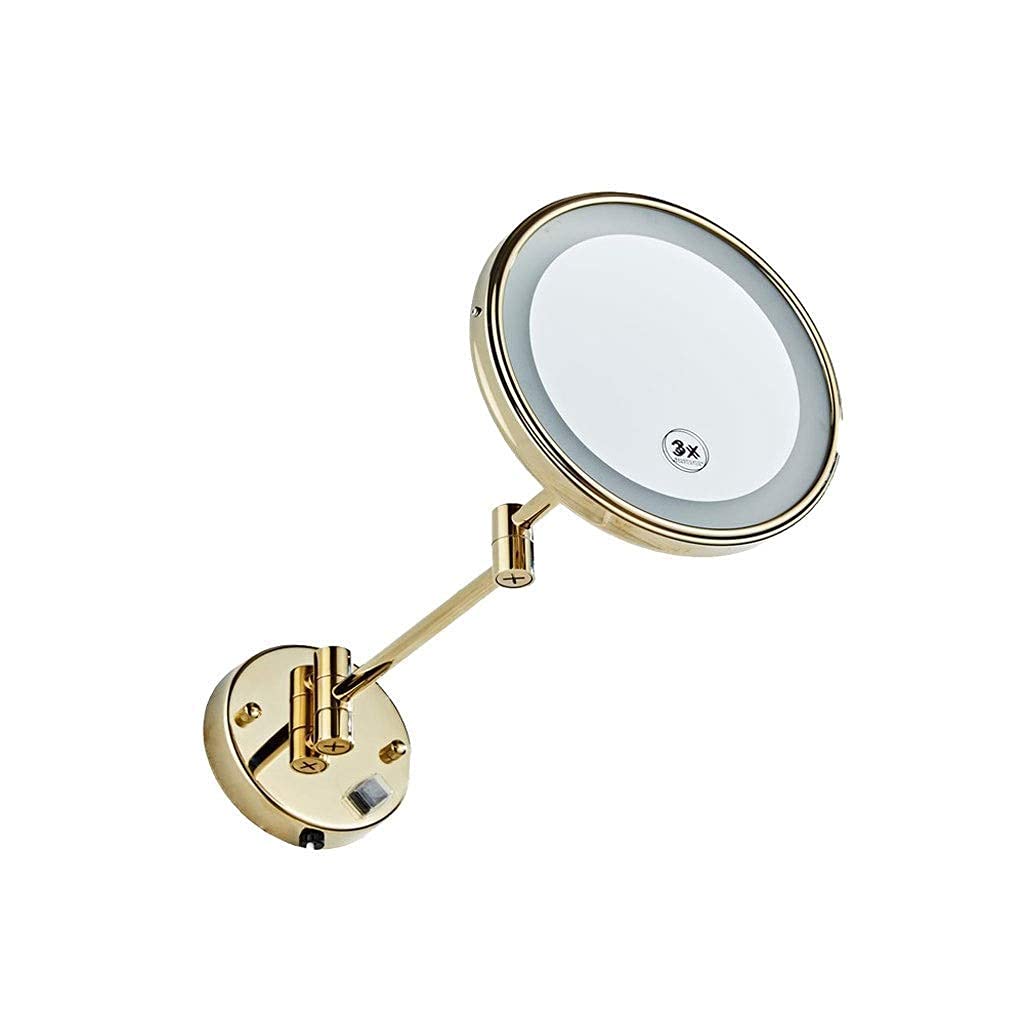 SkiNfdVanity Mirror Makeup Mirror Vanity Mirror Wall-Mounted Makeup Mirror 3X Magnifying Cosmetic Mirror 360°Rotation Extendable Vanity Mirror for Bathroom Bedroom Cosmetic Mirror