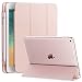 Infiland New iPad 9.7 2018 Case with Apple Pencil Holder, Ultra Slim Stand Case with Translucent Frosted Back Smart Cover Compatible with Apple iPad 9.7inch (6th Gen) 2018 Release, Rose-Gold