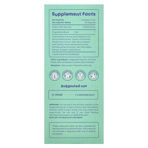 Image of JoySpring ParaPatrol Kids Gut Cleanse Drops, Black Walnut, 30 Servings