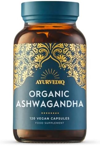 Ayurvediq Organic Ashwagandha Root 650mg 120 Capsules, Black Pepp...