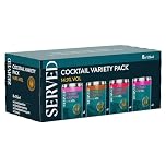 SERVED Cocktail Variety Pack, 14.9% ABV, Premium Quality, Bar Strength, Pre-Mixed & Ready To Drink, 8 x 125ml Cans