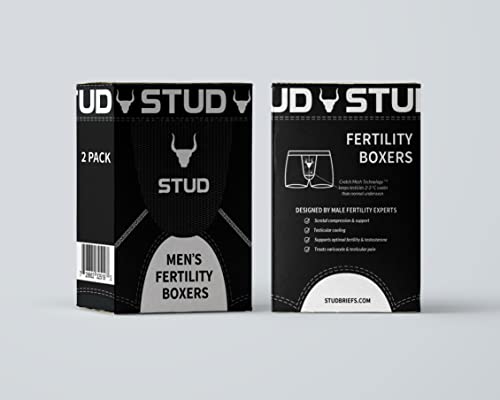 Stud Briefs (Boxer Briefs) Fertility Underwear for Men, Varicocele Supportive Underwear, Optimal Sperm Count and Testosterone (M, BLACK)3