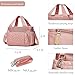 LMGO Medium Tote Bag for Women, Quilted Crossbody Shoulder Bags for Women with Zipper, Handbag Purse with Multi-Pocket, Top Handle Satchel with Adjustable Strap - Pink