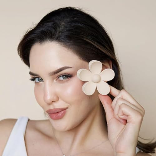 Image of BAKEFY -6 Pcs Claw Clips, Multi-Shapes Hair Clips for Women Girls, Non-Slip Large Small Medium Jaw Claw Clips for Thick Thin Curly Hair Accessories