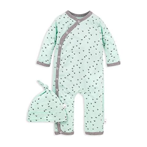 Burt's Bees Baby Baby Boys' LY26878-GLC-3M Toddler Footie, Tweet Kimono & Hat, 0-3 Months Cover